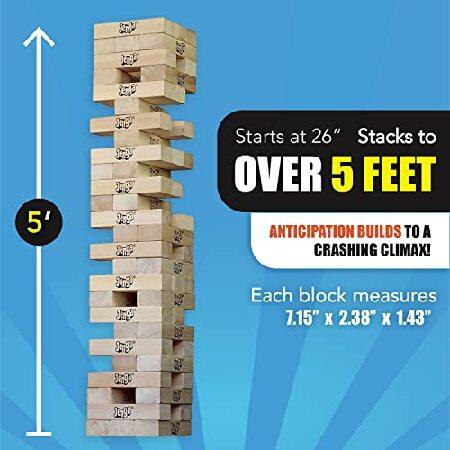 Jenga　Giant　JS7　硬材ゲーム　ジェンガ(5フィート以上まで積み重ね可能)対象年齢：12歳以上。