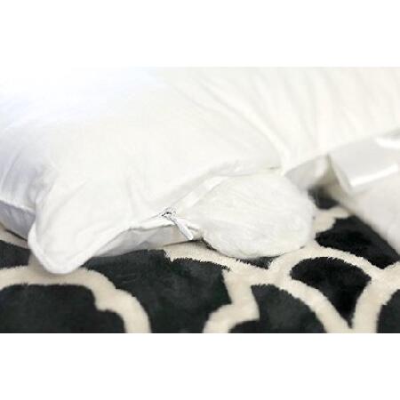Silk Bedding Direct高級マルベリーシルク充填枕1組。100%ナチュラル。クイーン、30インチ x 20インチ。エコテックス認証。