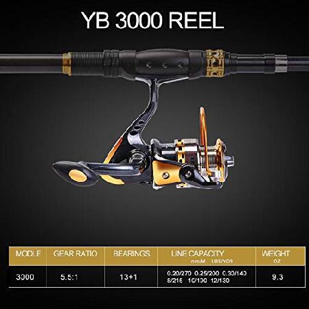 2.1M/6.89Ft， Fishing Full Kits with Carrier Case) - Sougayilang Fishing Rod  Reel Combos Carbon Fibre Telescopic Fishing Pole with Spinning Reel for T  最短・翌日出荷 リール 