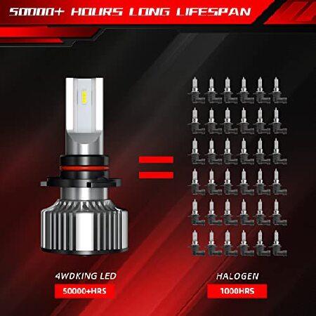 定番正規店 4WDKING 9006 LED Headlight Bulbs Replacement， Super Bright for Low Beam/Fog Light with 2Pcs T10， 12000 Lumens Conversion Kit Plug and Play， 6500K Brig