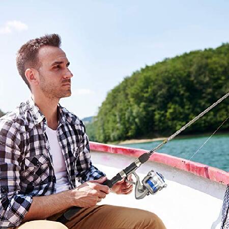売れ筋割引品 Wakeman Outdoors 釣り竿 6フィート6インチ ファイバーグラスポール スピニングリール 低音 トラウト＆湖 魚 10ポンドテストアクションシリーズ 6´6