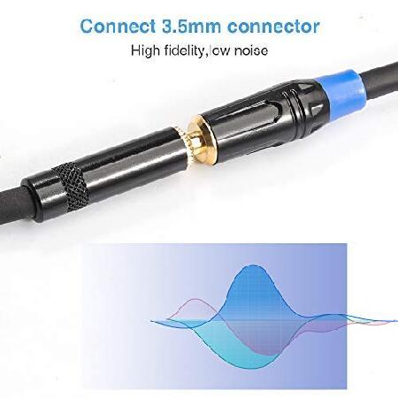 激安！ DISINO Female XLR to 1/8 Stereo Cable，Balanced XLR Female to 3.5mm(1/8 inch) Female TRS Mini Jack Audio Converter Adapter Cable - 1feet/30cm