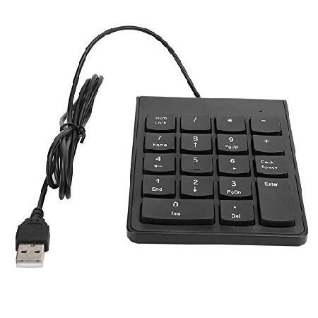 【人気沸騰】 Wired Keyboard， Elegant Keyboard， Quiet Digital Keyboard Black Numeric Keyboard for Financial Accounting on The Desktop(Black)