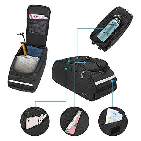 国内外の人気！ MOSISO Bike Rack Bag， Waterproof Bicycle Trunk Pannier Rear Seat Bag Cycling Bike Carrier Backseat Storage Luggage Saddle Shoulder Bag， Black