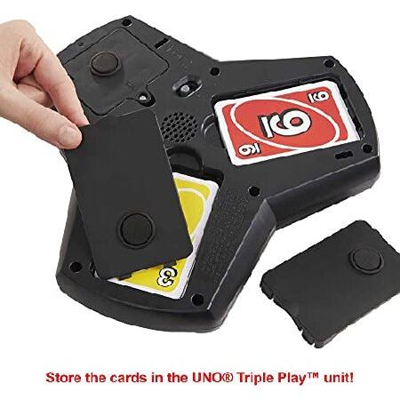 セール本物 UNO Triple Play Stealth Card Game for 7 Year Olds ＆ Up Exclusive