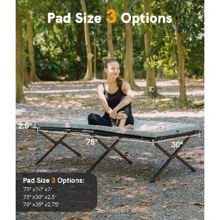 半額特販 Willpo Sleeping Mattress Pad Foam - XL Large78 x 35 x 2.75 Camping Mat Pad for Outdoor Camping Cot w/ Removable Comfortable Velboa Cover ＆ Travel