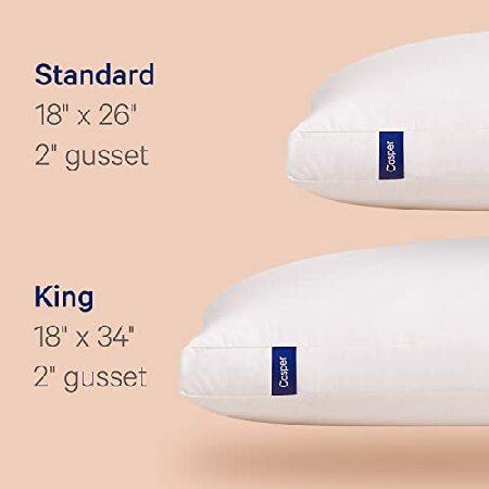 Casper Sleep Down Pillow for Sleeping, King, White, Two Pack