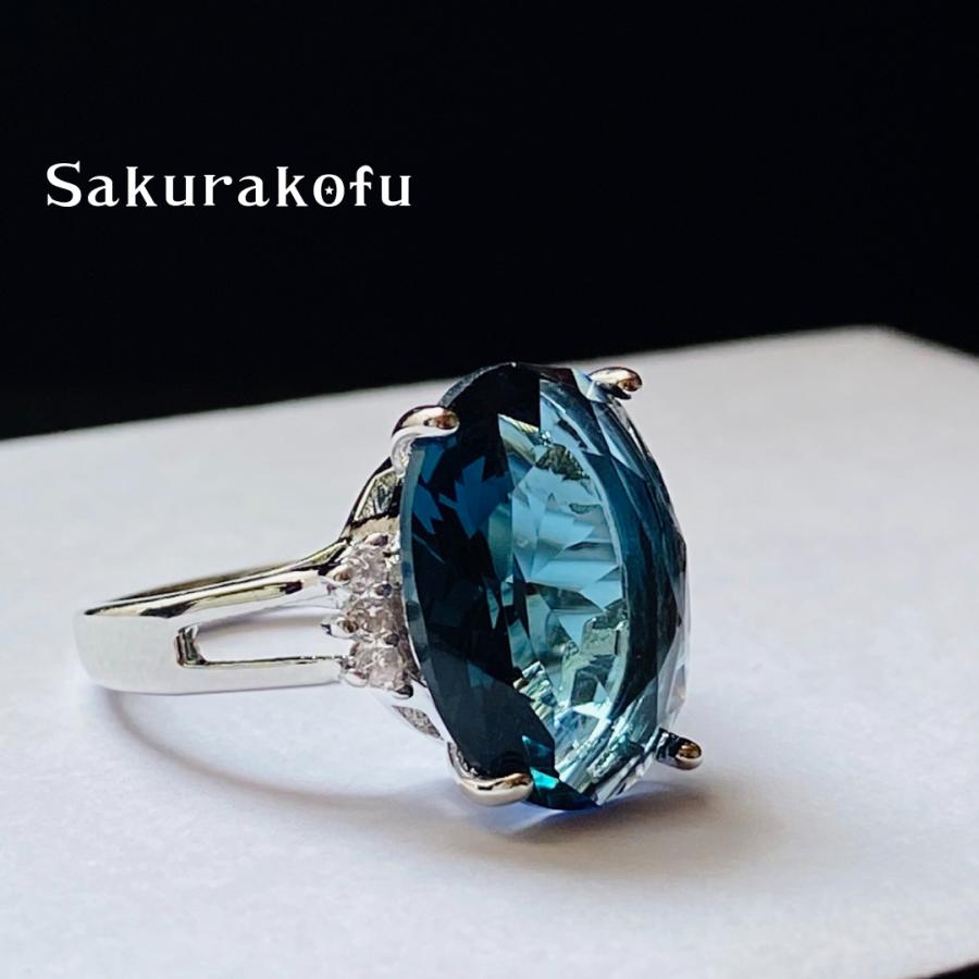 レディース リング 指輪 ロンドンブルートパーズ キュービック