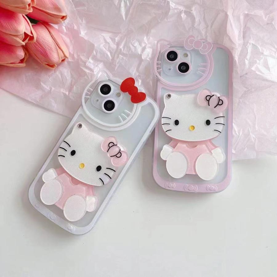 かわいい キティ iphoneケース キティちゃん iphone15 ケース iphone14ケース iPhone13/12/11/15 ケース 13 PRO 7/8/SE2 BLACKPINK スマホケース｜sakuramaturimankai｜15