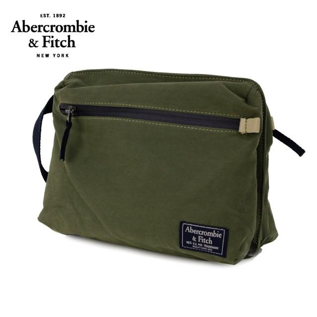 50%OFF アバクロ Abercrombie & Fitch メール便で送料無料 ポーチ Pouch モスグリーン ONE SIZE 正規品｜sakuramoon