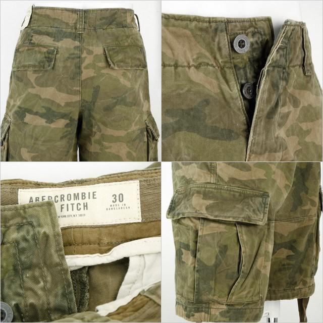 50%OFF アバクロ Abercrombie & Fitch カーゴ ショートパンツ　cago short pants CLASSIC 128-283-0608-378 ショーツ メンズ カモフラ 30 33 正規品｜sakuramoon｜02