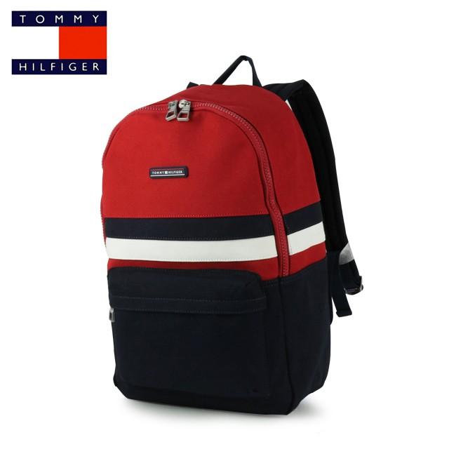 50%OFF トミーヒルフィガー TOMMY HILFIGER ONE size Back Pack バックパック・リュック  レッド＆ネイビー 正規品｜sakuramoon