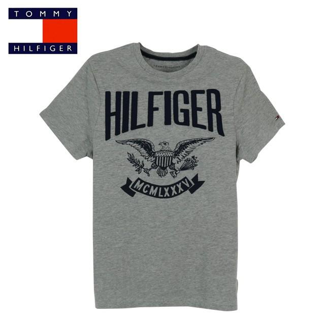 50%OFF トミーヒルフィガー TOMMY HILFIGER XS size クリックポストで送料無料 半袖Tシャツ S/S T-Shirt パッチ グレー 正規品｜sakuramoon