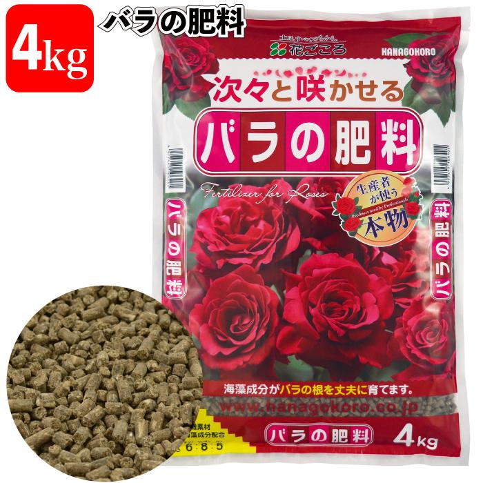 送料無料 バラの肥料4kg 鉢植え バラ 薔薇 有機質 リン酸 デルバール