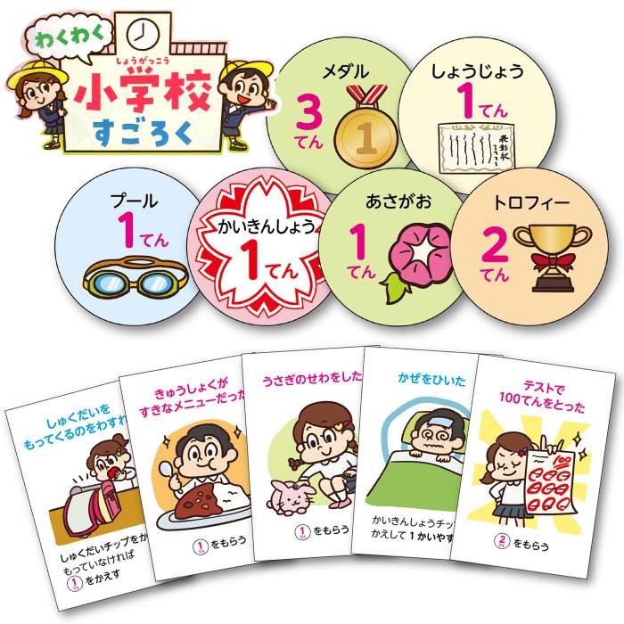 わくわく小学校すごろく 景品 粗品 双六 スゴロク カードゲーム ボード