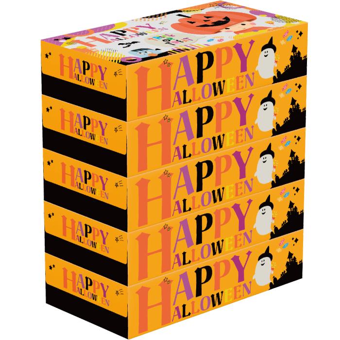 ハッピーハロウィンBOXティッシュ60セット(300個) 粗品 プチギフト