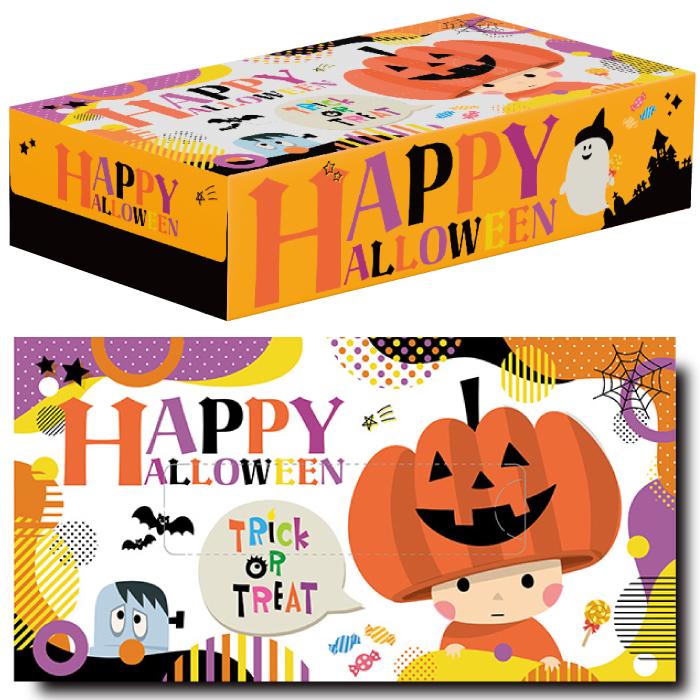 ハッピーハロウィンBOXティッシュ60セット(300個) 粗品 プチギフト
