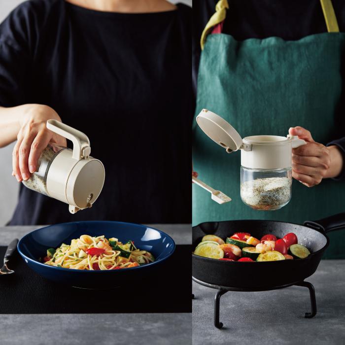 振りかけられる!2WAY調味料ポット 粗品 プチギフト 調味料入れ 軽量