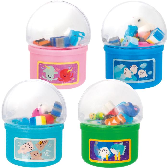 ガチャッと水族館のお友達ミニ消しゴム 粗品 プチギフト 消しゴム