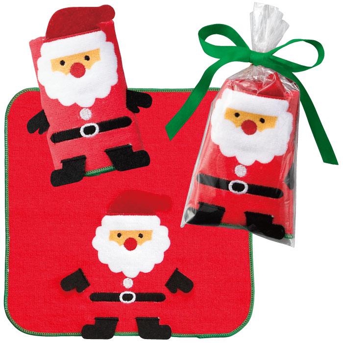 クリスマスハンドタオルサンタとスノーマン 粗品 プチギフト タオル