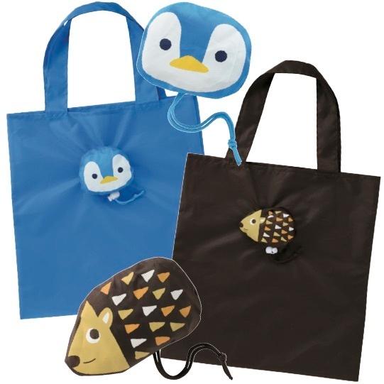 送料無料 パパッとしまえるアニマル エコバッグ60個セット 景品 粗品