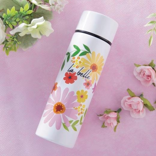 送料無料 ラ・ベル 真空ステンレスボトル150ml 36個セット  景品 粗品 ウォーキング 薬用 水筒 ミニボトル 花柄 母の日の画像