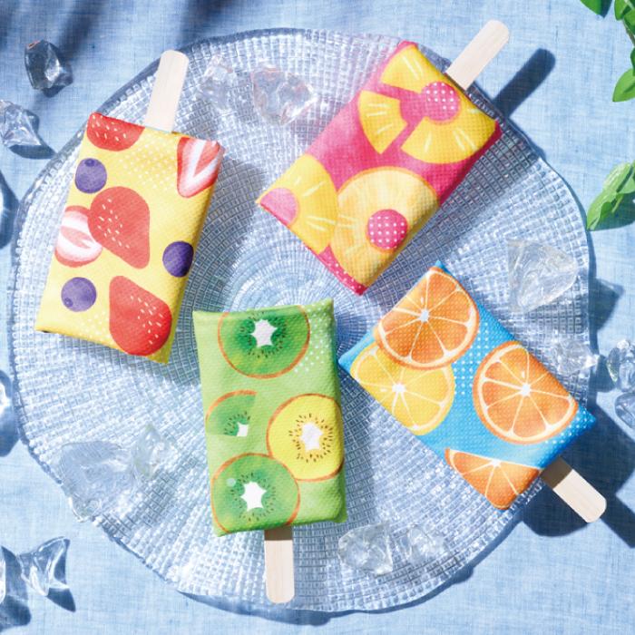 専用❤限定…もっちりニット❤みかん⭐ひんやり冷感タオル❤フルーツアイスキャンディ 送料無料 熱中症対策 アイスキャンディみたいなクールタオル セット