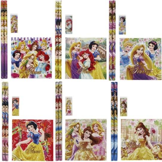 ディズニープリンセス おりがみメモ4点文具セット 景品 粗品 文房具 鉛筆 女の子 折り紙 新品 送料無料