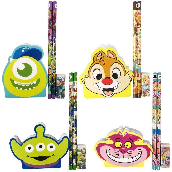 Disney ディズニーダイカットメモ4点文具セット 景品 粗品 プチ