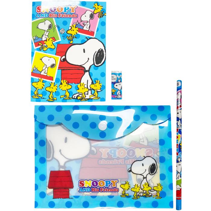 SNOOPY（スヌーピー） BIGポーチ文具セット 景品 粗品 文房具 鉛筆