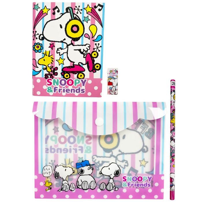 SNOOPY（スヌーピー） BIGポーチ文具セット 景品 粗品 文房具 鉛筆