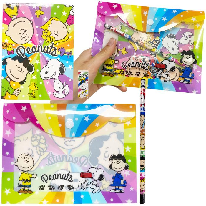 SNOOPY（スヌーピー） BIGポーチ文具セット 景品 粗品 文房具 鉛筆