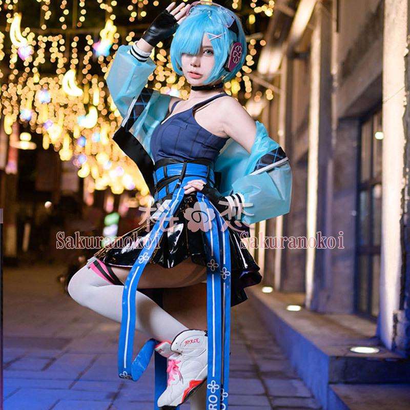 Re ゼロから始める異世界生活 レム ネオンシティ 風 コスプレ 衣装 Cosplay イベント パーティー コスチューム 変装 仮装 Hhc1218 Hhc1218 桜の恋 通販 Yahoo ショッピング