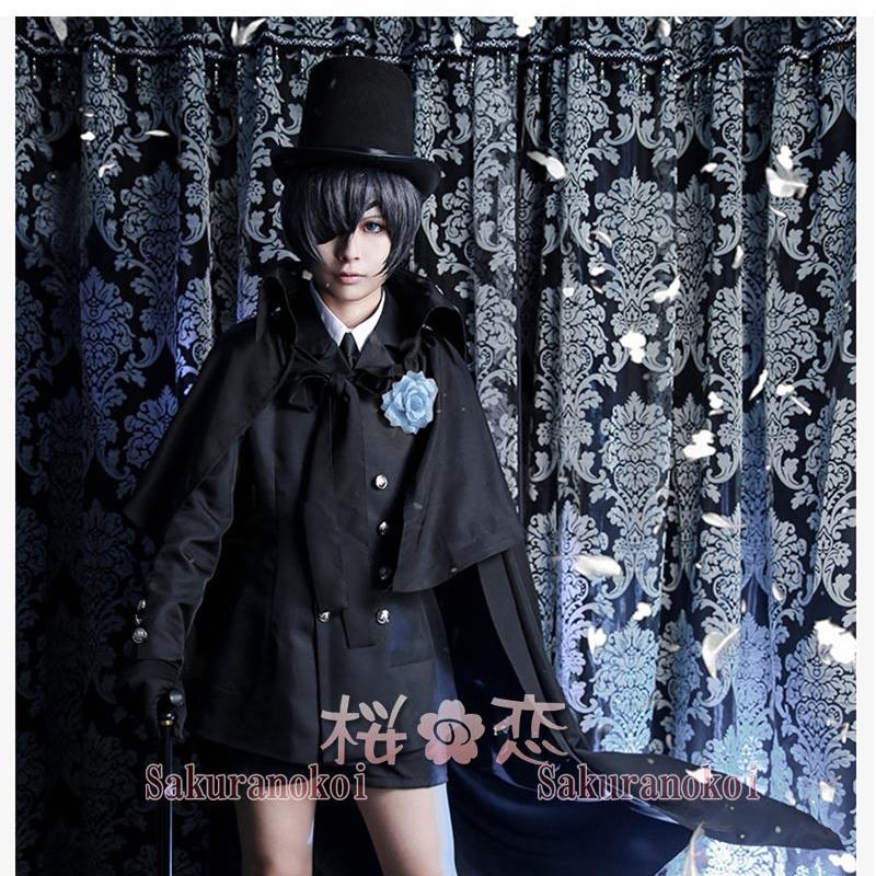 黒執事 風 シエル Black Butler シエル ファントムハイヴ 葬式礼服 風 イベント パーティー コスチューム 変装scm029 Scm029 桜の恋 通販 Yahoo ショッピング