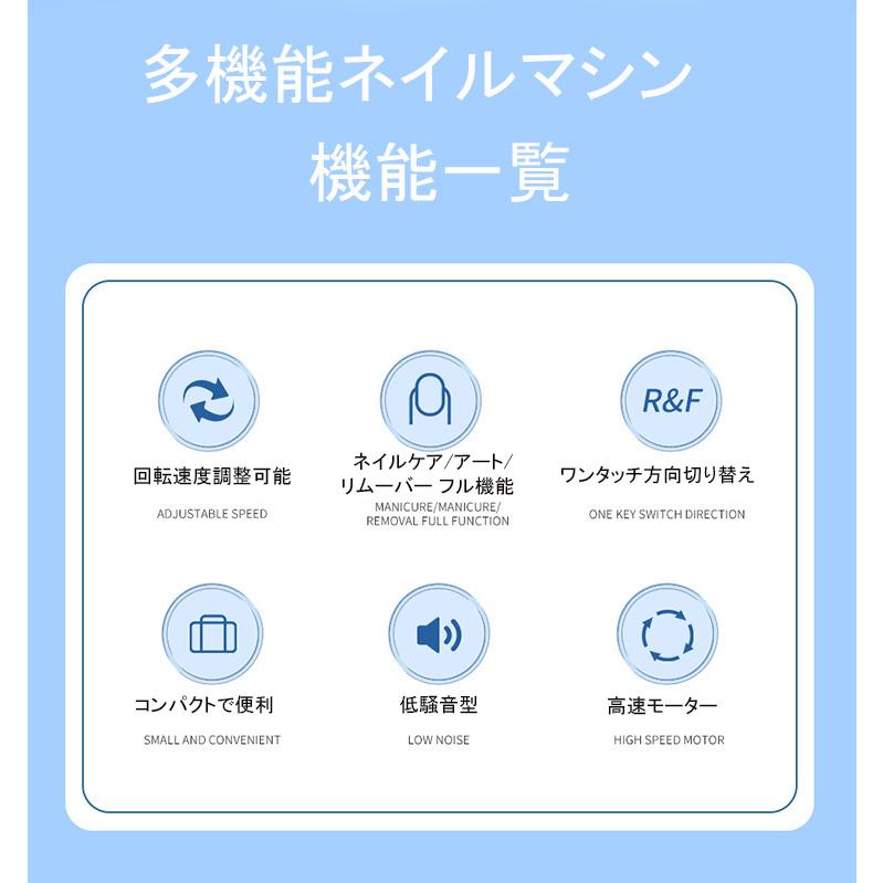 プロ用 正/逆回転 多機能ネイルマシーン ネイル用品 スピード無段階