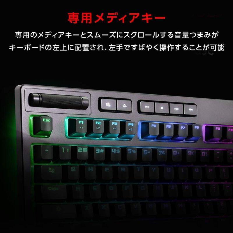 ASUS ゲーミングキーボード AURA SYNC 対応 USBポート 搭載 メカニカルゲーミングキーボード 着脱式 リストレスト XA01｜sakuranokomichi｜03