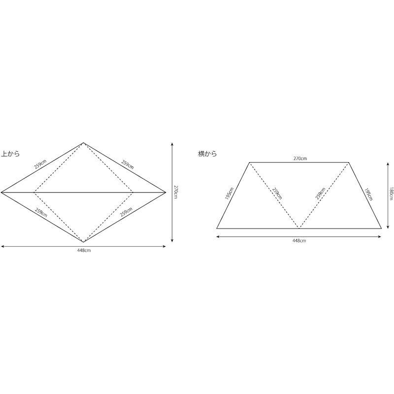 YOKA PUP TARP パップタープ ムササビ型 簡易シェルター 5x4.4m YOKA TIPI 連結 クローズド可能｜sakuranokomichi｜06