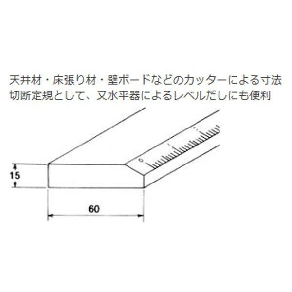 友定建機 アルミスリ定規 AN-1820 ※5本価格！（センチメモリ＆水平器