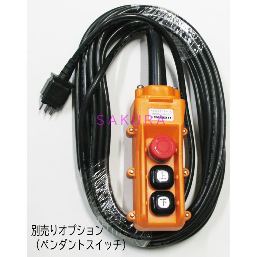 トーヨーコーケン 二本掛けベビーホイスト DB-E820WR 無線2個操作