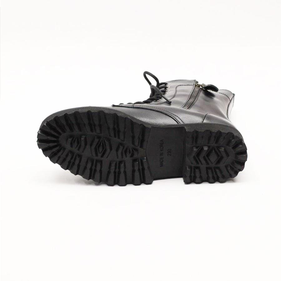 ミドルブーツ 本革 レースアップショートブーツ レースアップブーツ