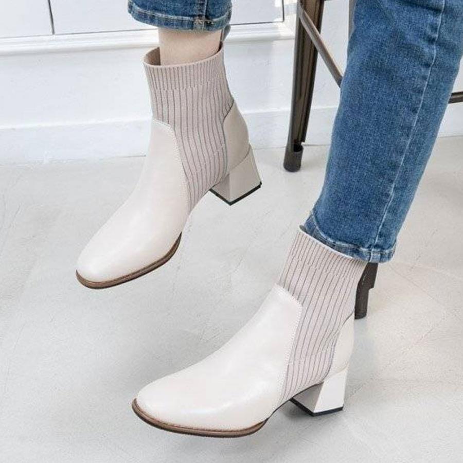 ブーツ ニットブーツ ショートブーツ レディース 本革 軽量 歩きやすい