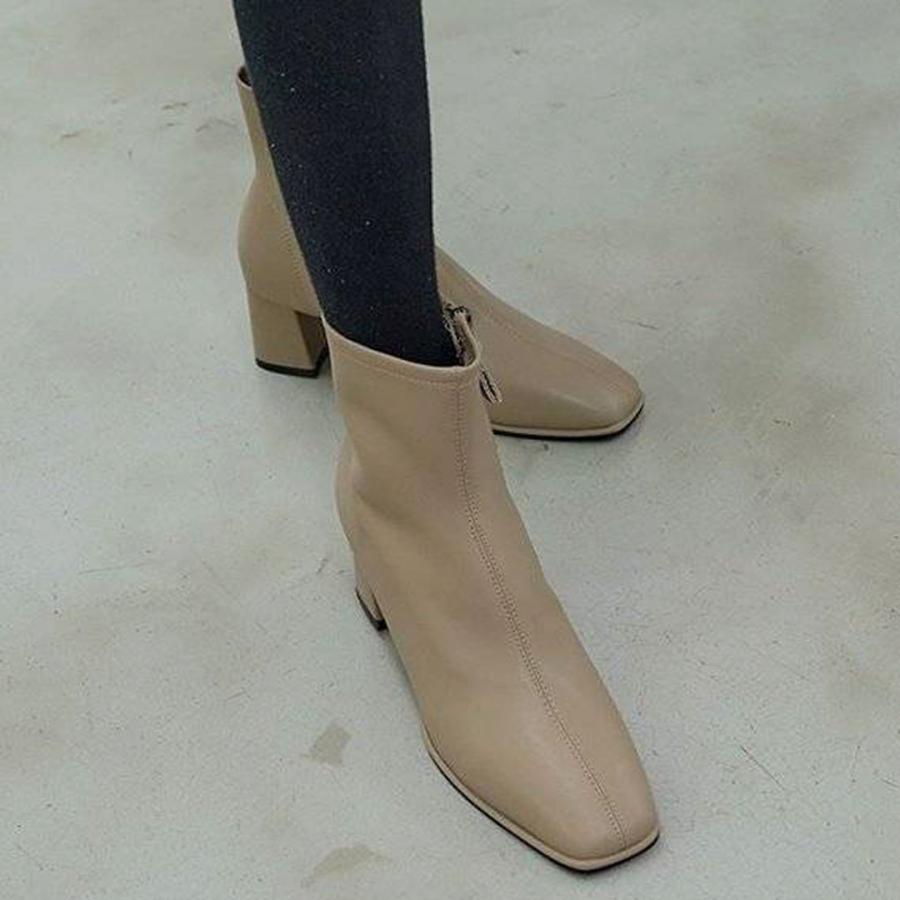 黒レザー　ショートブーツ ブーツ レディース ショートブーツ 本革 黒ブーツ サイドジップ 軽量