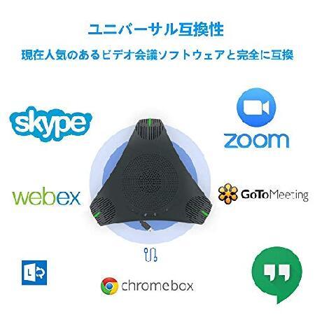 iTOPVIS USBマイクスピーカー、8-12人のビジネス会議用マイクスピーカー、360°全方向性マイク、エコーキャンセリングスピーカー、Zoom/Skype/VoIP通話/録音/チ｜sakurashopec｜06