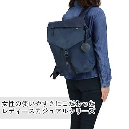 Porter Girl Shell Rucksack – Khaki Gray Or Dark Navy, Nylon Twill, A4 Size, Made In Japan, Multiple Pockets - View #13