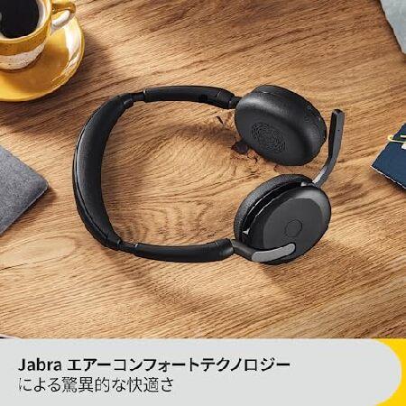 Jabra Evolve2 65 Flex Link380c UC Stereo WLC ワイヤレス ヘッドセット コンパクト 折りたたみ収納設計 ノイズキャンセリングマイク搭載 USB-C ワイヤレス充電｜sakurashopec｜04