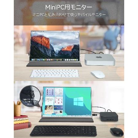 Intehill モバイルモニター 4k 16 インチ 黄金比16:10、3840x2400で 色深度10bit 色空間 DCI-P3 98% ミニPC・ノートPC用ハイエンドポータブルモニター U16NA｜sakurashopec｜04