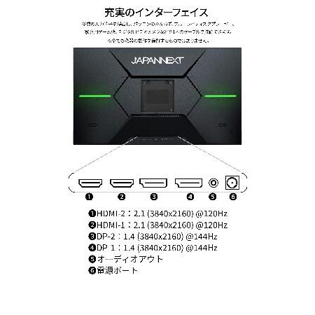 JAPANNEXT 28インチ 4K(3840x2160)解像度 144Hzリフレッシュレート対応 4Kゲーミングモニター JN-IPS28G144UHDR HDMI DP PBP/PIP対応 sRGB 100% DCI-P3 90% VRR｜sakurashopec｜05