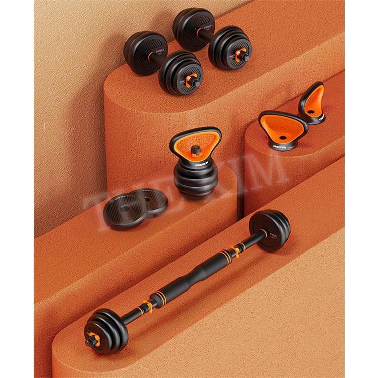 ダンベル 25KG 可変式 バーベル 腕立て伏せ ケトルベル 1台4役　筋トレ グッズ ダンベルセット　女性/男性筋力トレーニング ダンベル バーベル 腕立て伏せ ケトルベル