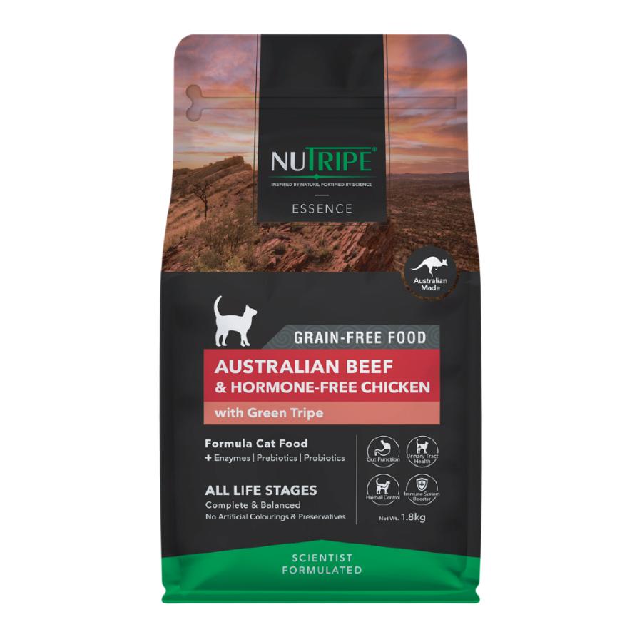 【セール！】ニュートライプ　エッセンス　キャット　ビーフ＆チキンｗｉｔｈグリーントライプ　1.8kg(キャットフード)【正規品】 | NUTRIPE