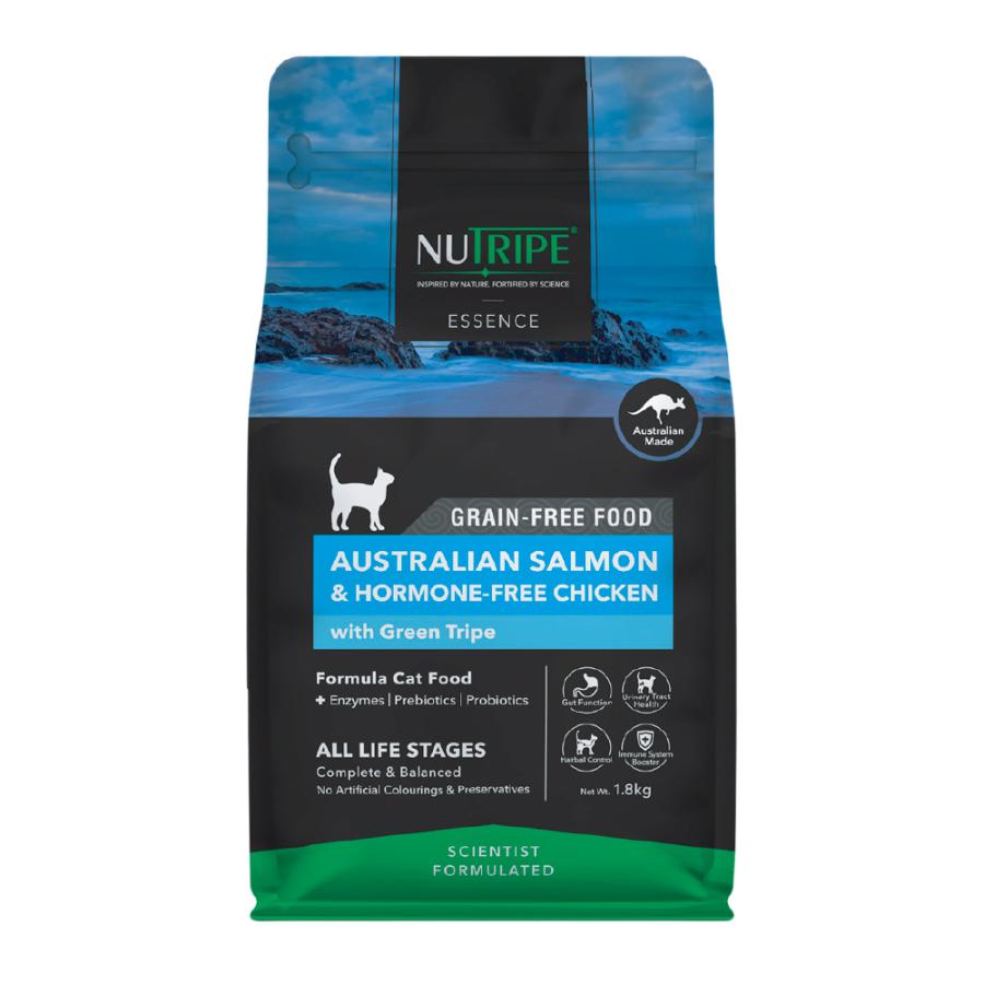 【セール！】ニュートライプ　エッセンス　キャット　サーモン＆チキンｗｉｔｈグリーントライプ　1.8kg(キャットフード)【正規品】 | NUTRIPE